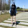 Women's High-Waisted Black Denim Shorts - Summer Slimming, Loose, Wide-Leg Versatile Hot Pants.