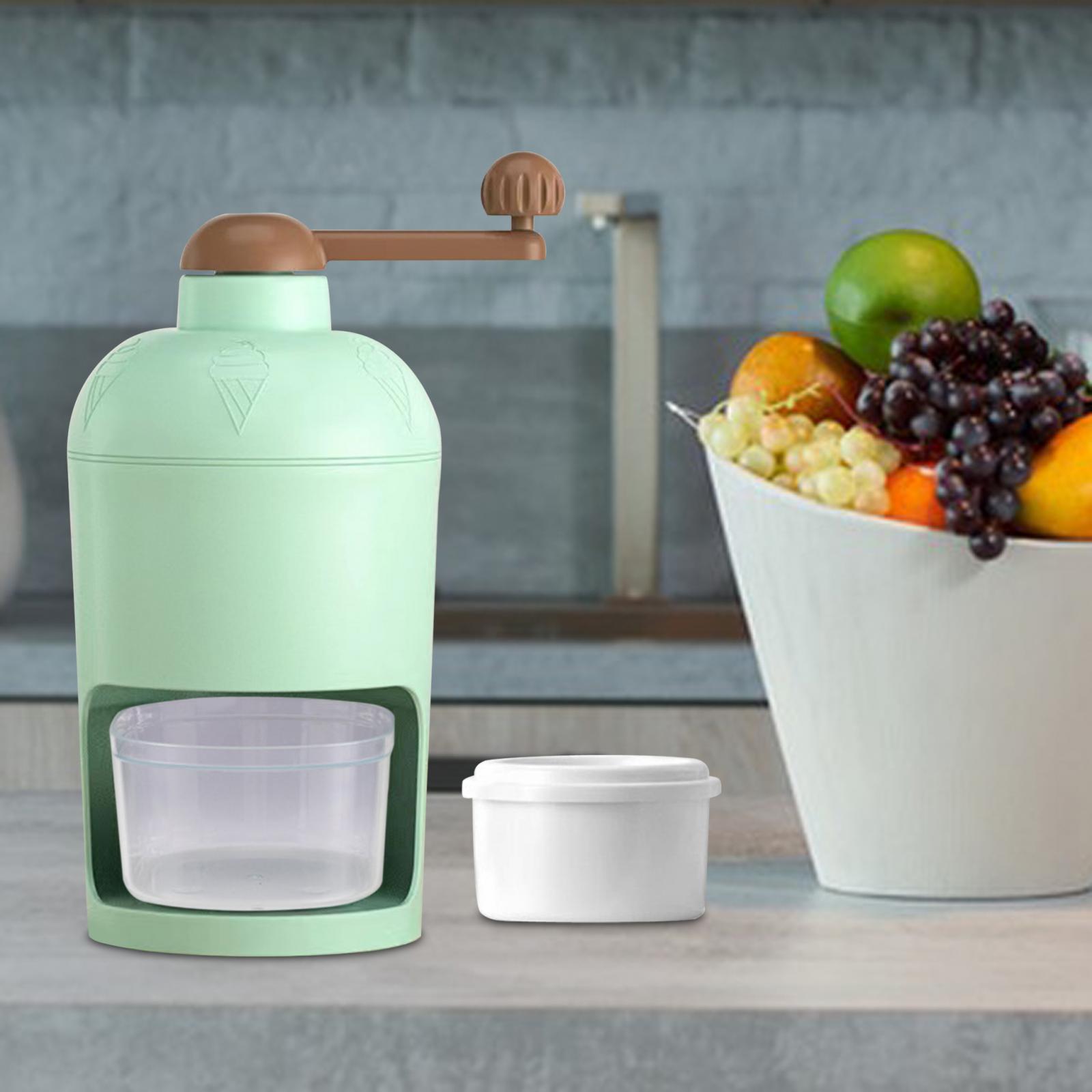 

Машина для резки льда, ручная измельчитель льда, роторный портативный аппарат для приготовления смузи с кубиками льда зелёный