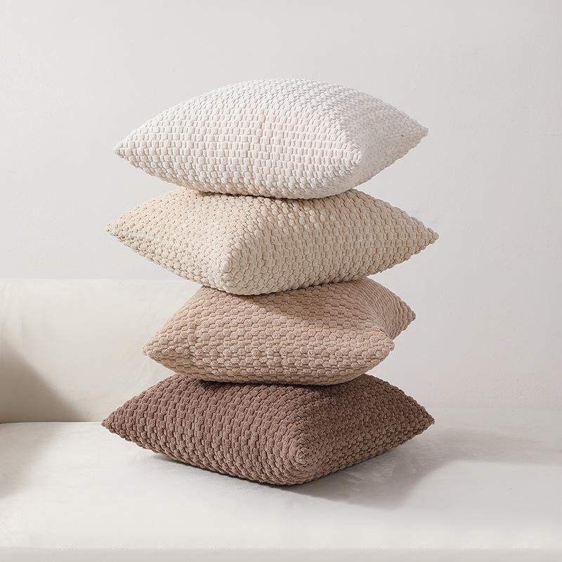 Soft Velvet Double-sided Design Sofa PILLOWS, Office Backrest PILLOWCASES, Bedside CUSHHION COVERS, Durable,  Bed Decoration.