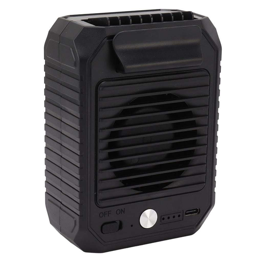 Tragbarer Taillenventilator USB 3 Geschwindigkeiten Freisprech-Gürtelclip-Ventilator mit 10000mAh Akku für