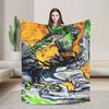 Reze layered manga Blankets Quality Super Warm Chainsaws Mans Throw Blanket Winter Picnic Home Decor Graphic Bedspread