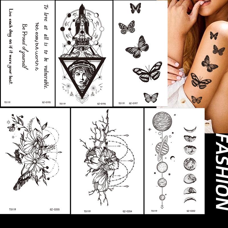 Tattoo Sticker Waterproof Juice Herbal Tattoo Sticker Male And Female Tattoo Tattoo Sticker Simulation Tattoo