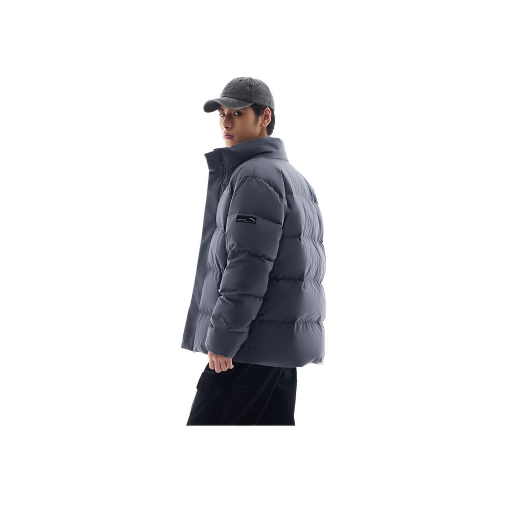Anta Three-Layer Quick Warmth Four Protection Technology Water-Repellent Windproof Oil-Resistant Mid-Length Stand Collar Down Jacket 952447922-4