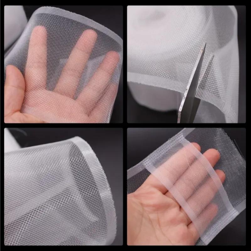 1Roll White Curtain Tape Transparent Nylon Curtain Rod Pocket Tape Home Textile Window Curtain Accessories 10cmx1m