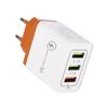 QC3.0 3-Port USB Fast Charger with EU/US Plug for Smartphones