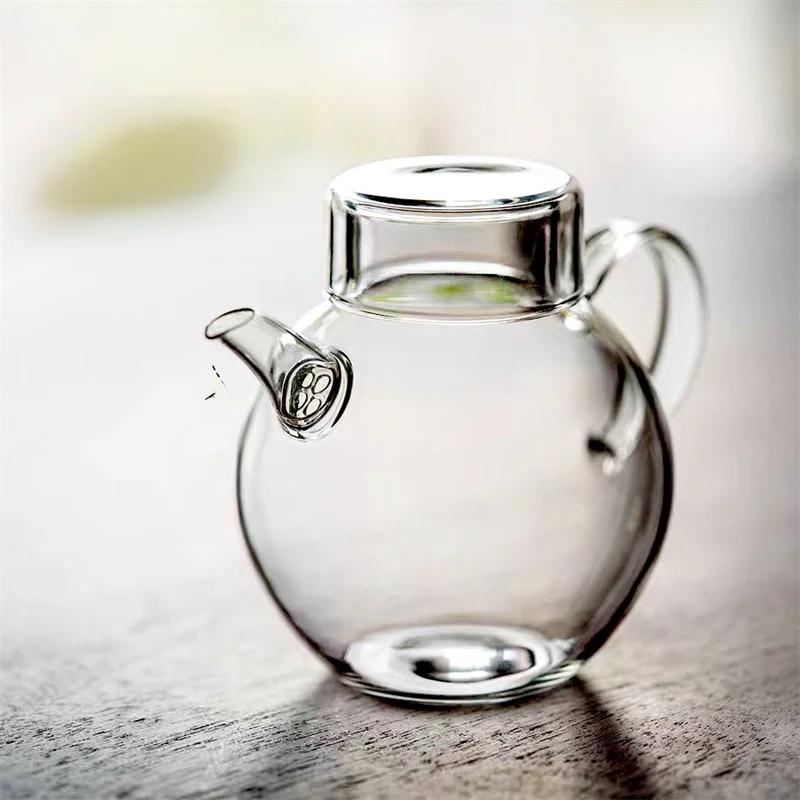 200ml Heat Resistant Small Glass Teapot Household Mini Green Tea Pot Single Person Kungfu Tea Set Accessories Tea Maker