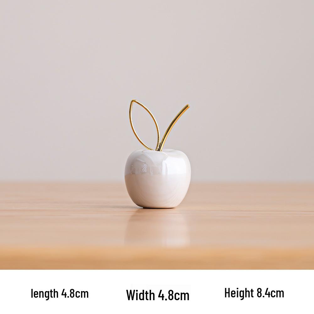 

Modern Minimalist Ceramic Apple Ornament for Room & Coffee Table Decor