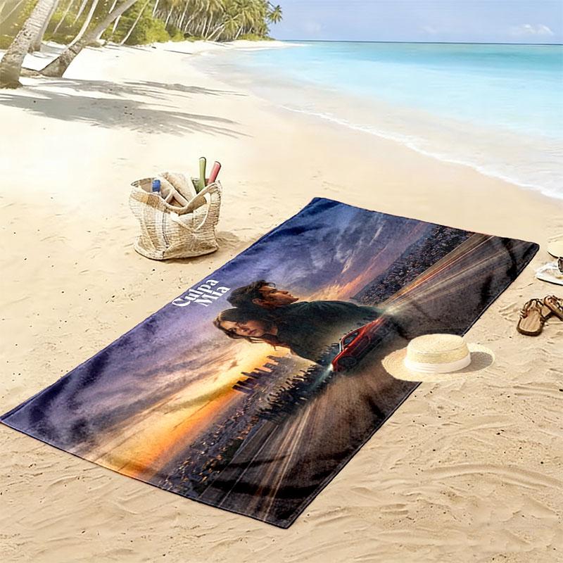 My Fault Print Beach Towel, Large Soft Quick Dry Towel for Beach Camping Swimming