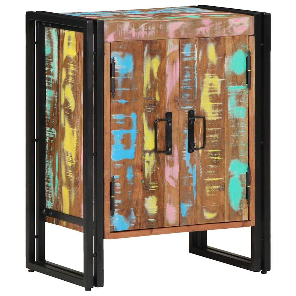 Shoe Cabinet Multicolored 56 x 35 x 70 cm Solid Reclaimed Wood