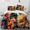 My Hero A-Academia Anime Cartoon Bettbezug-Set HD Deckenbezug für Kinder Bettwäsche-Sets Bettwäsche Schlafzimmer Dekor Luxuriöses Geschenk