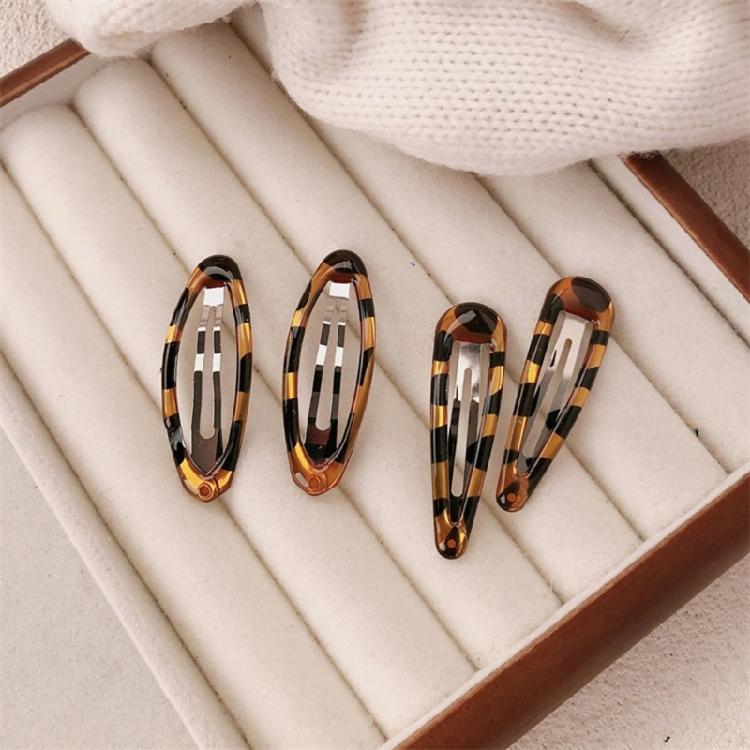 Federleichte metallische Tier Muster ovale Haarornamente Haarspangen Traditioneller koreanischer Stil Haarschmuck für Damen Mädchen