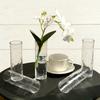 15pcs plastic cylindrical vases, high transparency vase set, suitable for simple desktop flower arrangement decoration bottles