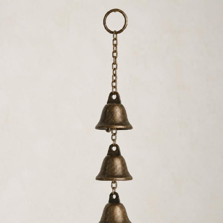 Balconies Metal Wind Chimes Hanging Decors With Bells and Chain, Soft Bells Accent for Patios, Porch, Window or Entryway