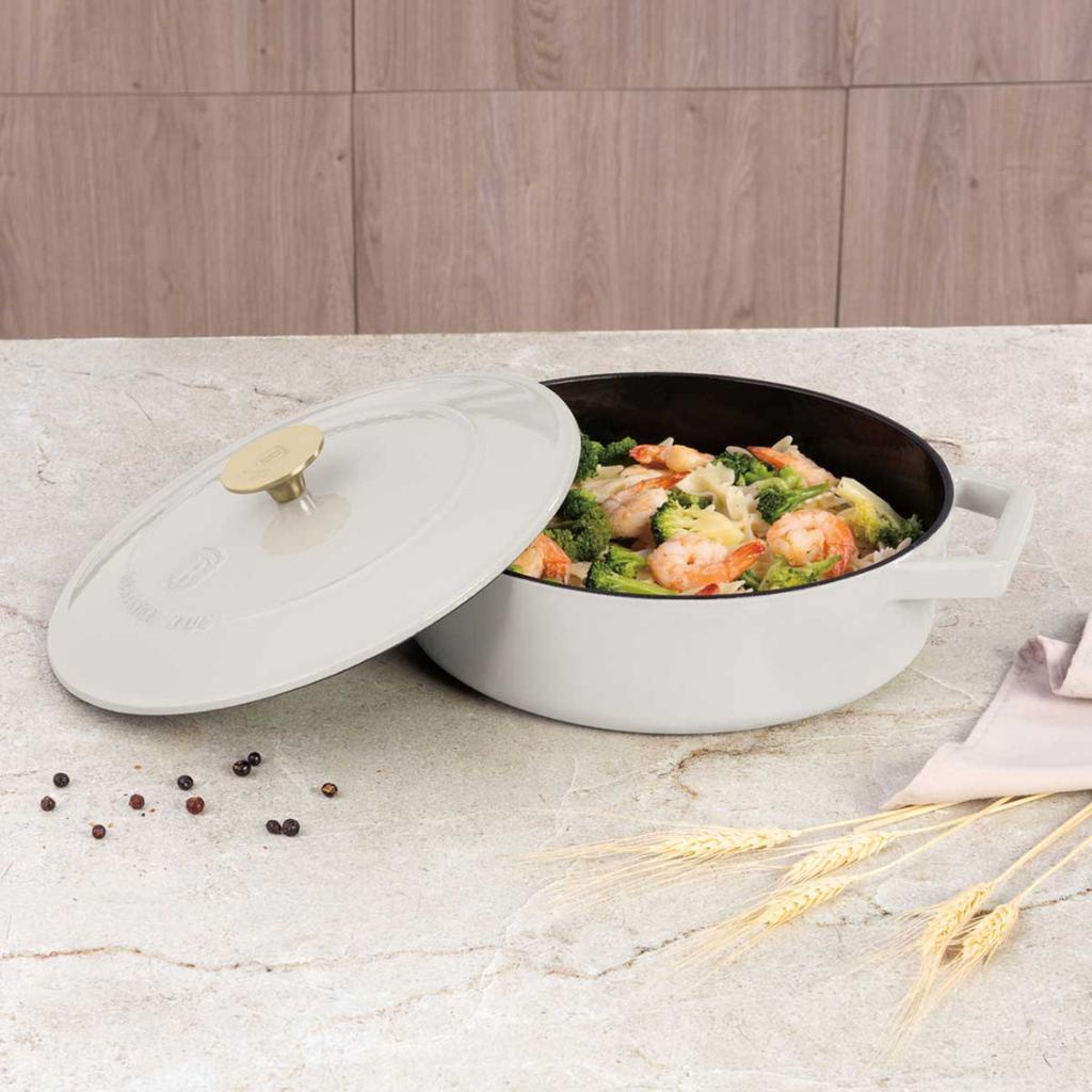 CAST IRON POT 26cm FLAT BERLINGER HAUS BH-6530 SAHARA