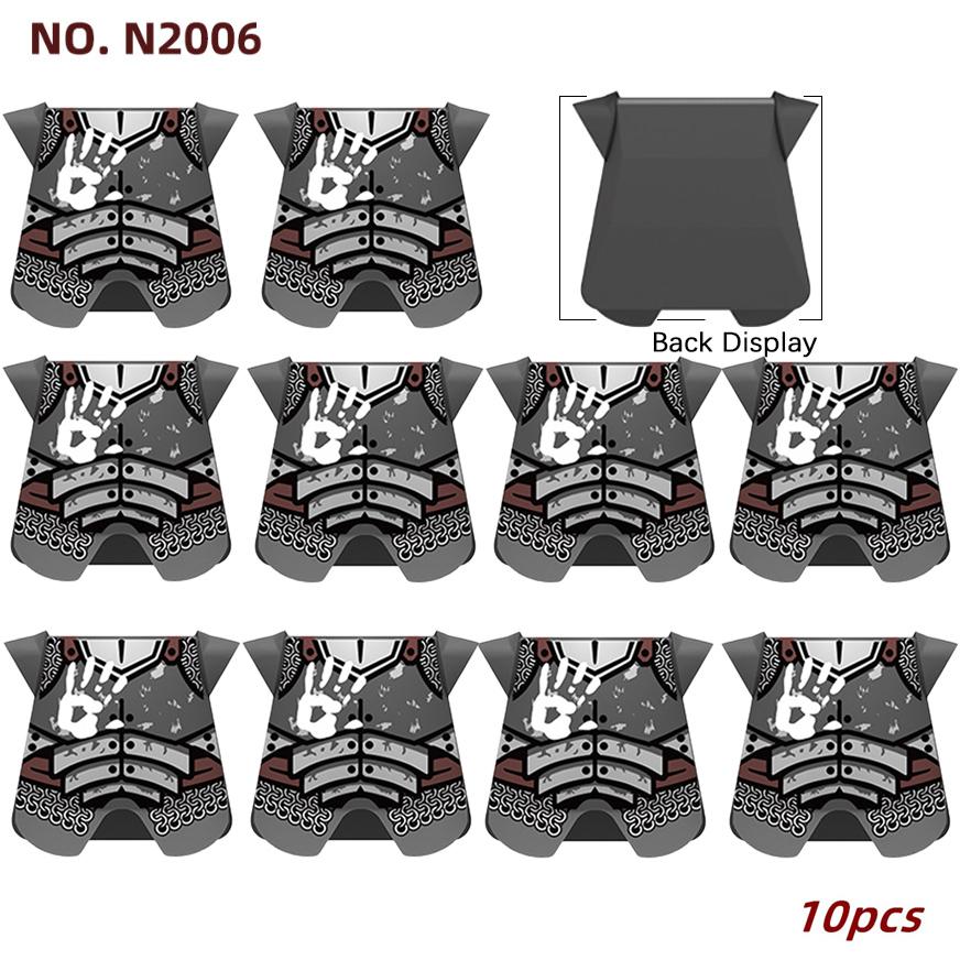 

10 шт. MOC Середньовічний військовий жилет Будівельні блоки Аксесуари для лицарських обладунків Цеглинки Іграшки Подарунок