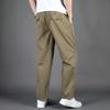 New Men's Casual Pants Cotton Loose Plus Size Solid Color Breathable Comfortable Sports Pants