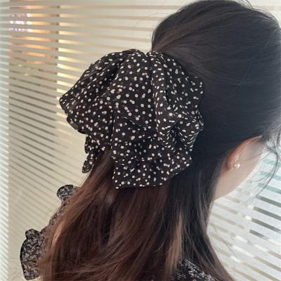 Unregelmäßige Punkte Netz Schleife Haarnadel Damen Koreanisch schlichte Mode Greifspange Hinterkopf Halb hochgesteckt Haarschmuck Damen