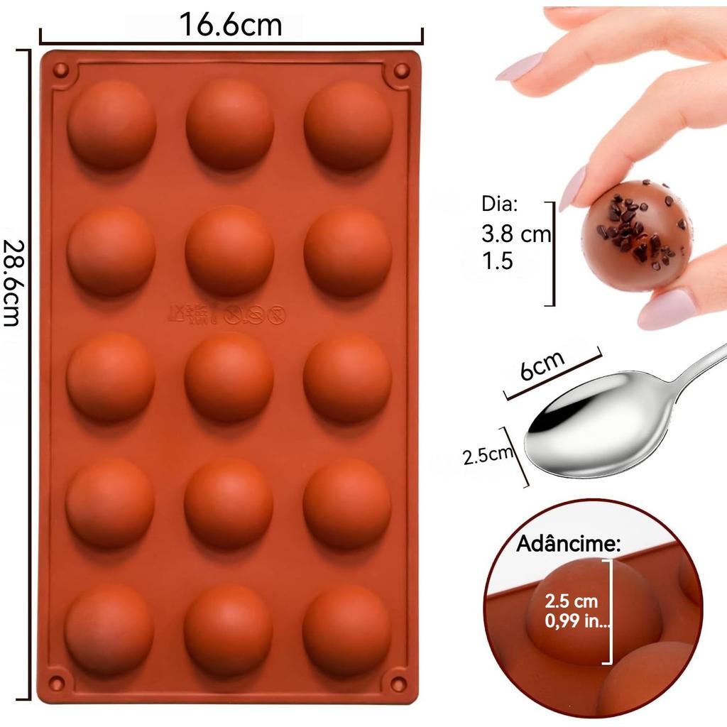 Kengege Baking Mold Set of 2 Semi-Circle Silicone Non-Stick for Jelly Chocolate Cake