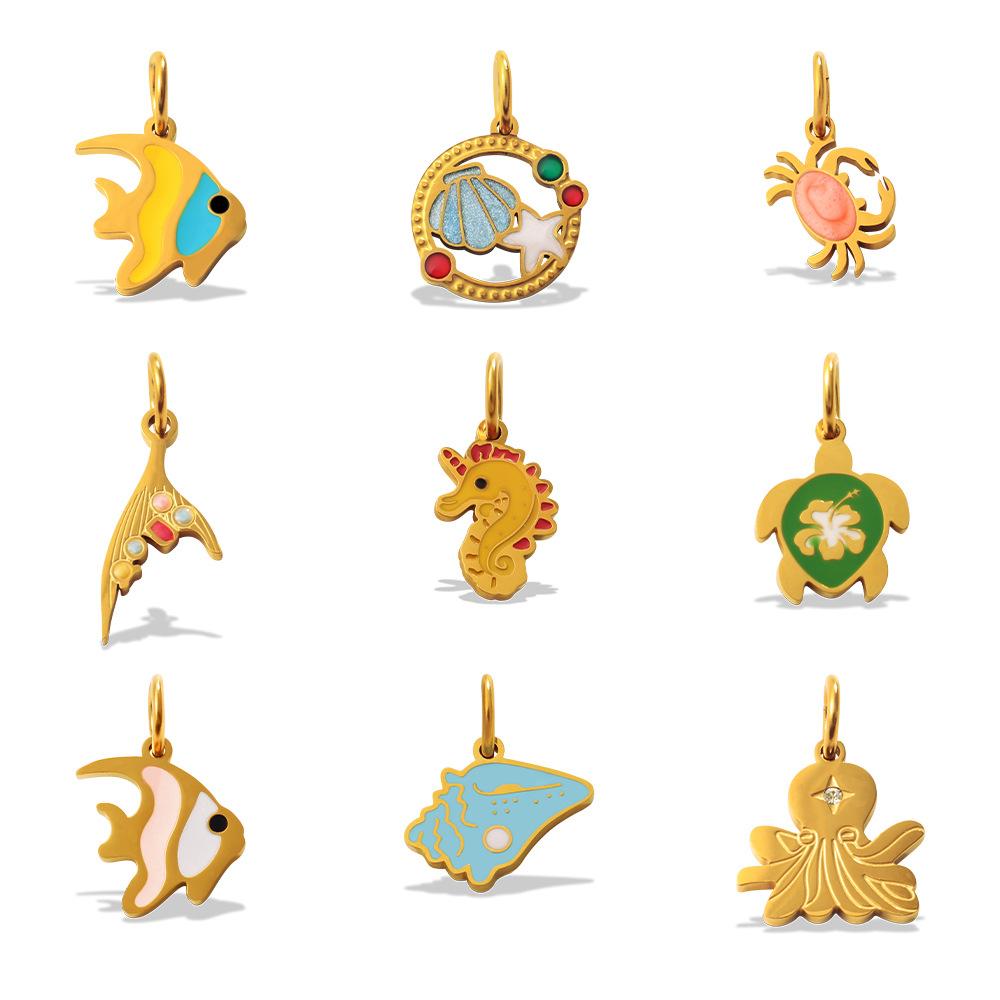 European and American New Xiaoqing Fresh Air Ocean Series Jewelry Accessories Personalized Trend Starfish Shell Pendant 2026