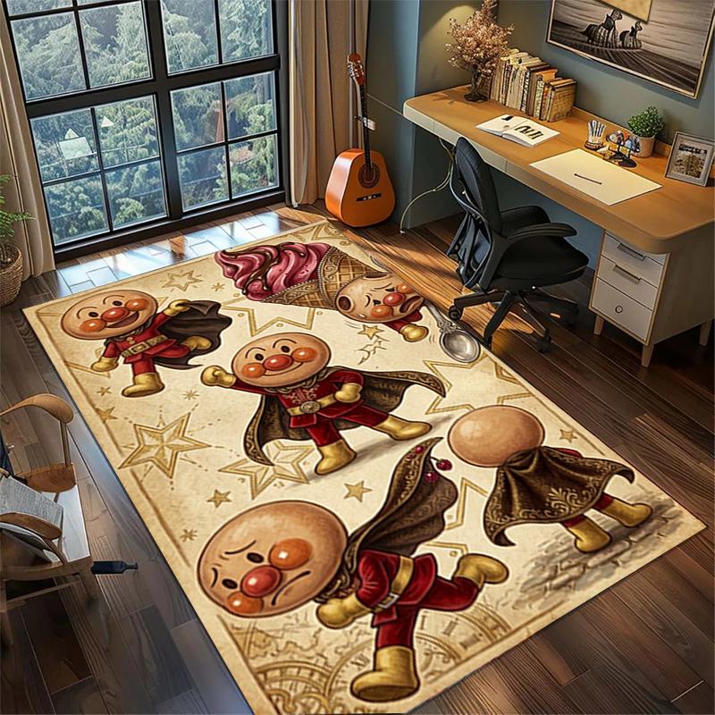 Home Bedroom Rug Bread Superman Large Area Non Slip Washable Floor Mat Gamer Room Carpet