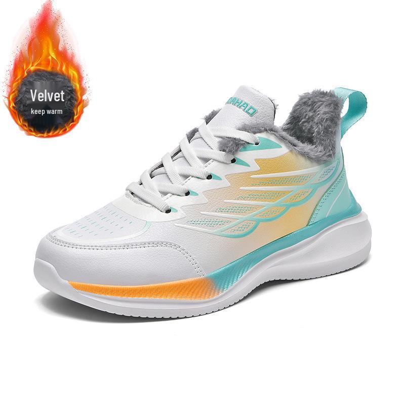 

Boys Waterproof Leather Sports Shoes - 2025 Autumn/Winter, Velvet-Lined, Warm, Casual Running Shoes Size 36 - 23.0cm
