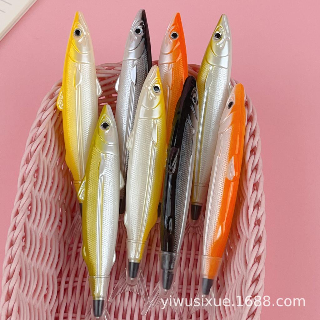 Creative Xianyu Simulation Idle Pen 0.5m Black - Fun Fish-Shaped Ballpoint for Students