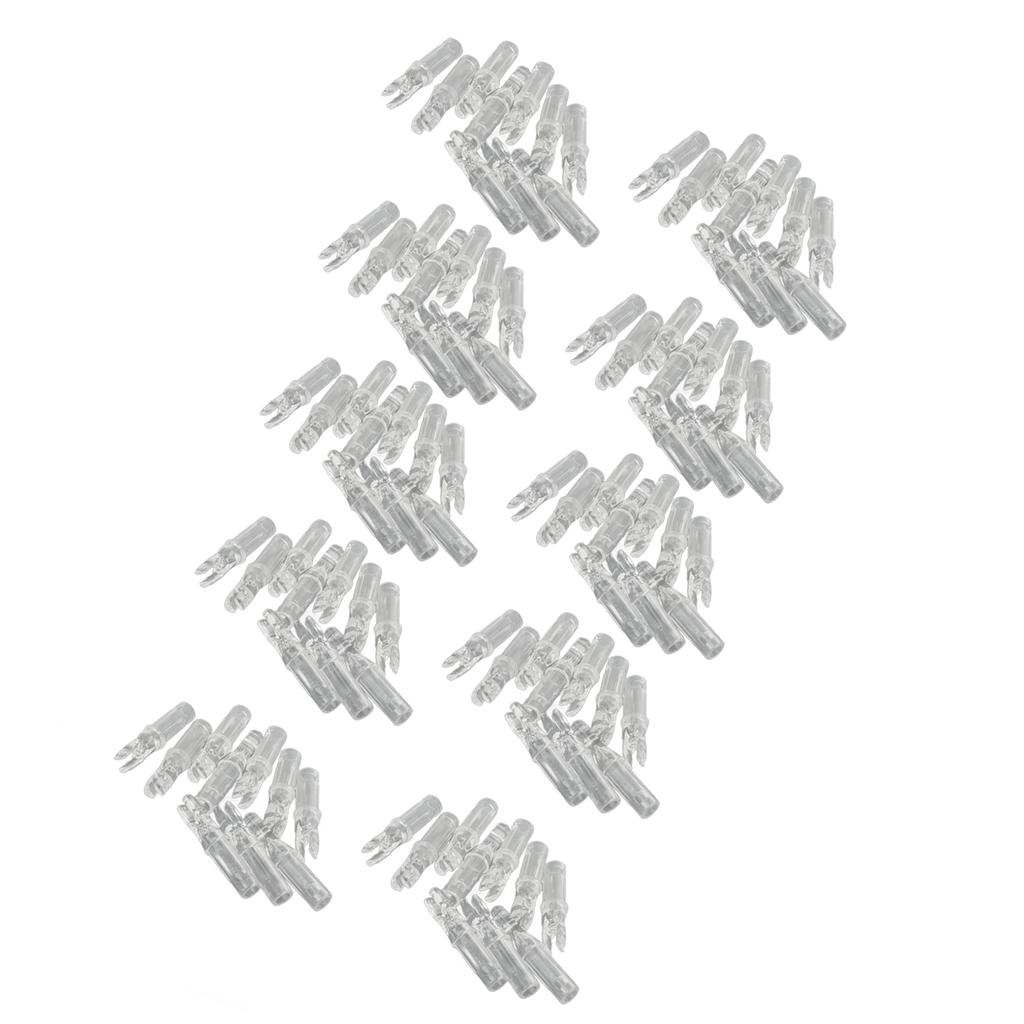 100pcs Archery Nock Plastic Insert Nocks Light Weight Nocks Replacement for Archery Bow