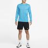 Nike Dri-FIT Legend Solid Logo Round Neck Loose Fit Long Sleeve T-Shirt Men Tops Laser-Blue DX0993-446