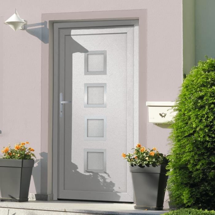 VidaXL Porte d'entrée Blanc 108x200 cm PVC 3187841