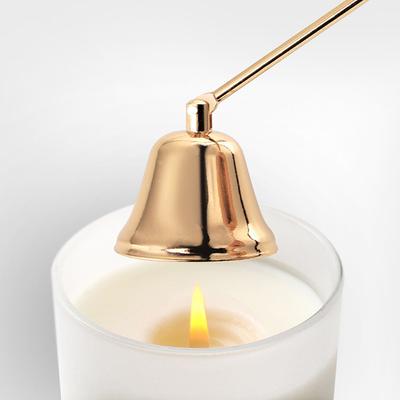 Yousheng Glockenkerzenlöscher mit langem Griff Edelstahl Teelicht Kerzendocht Flammenlöscher Auslöschen Kerzenstopper Werkzeuge Kerze