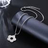 Stainless Steel Flower Necklaces Pendant Chain Necklaces Jewelry Flower Pendant Necklace Party Jewelry Girls Women Gifts