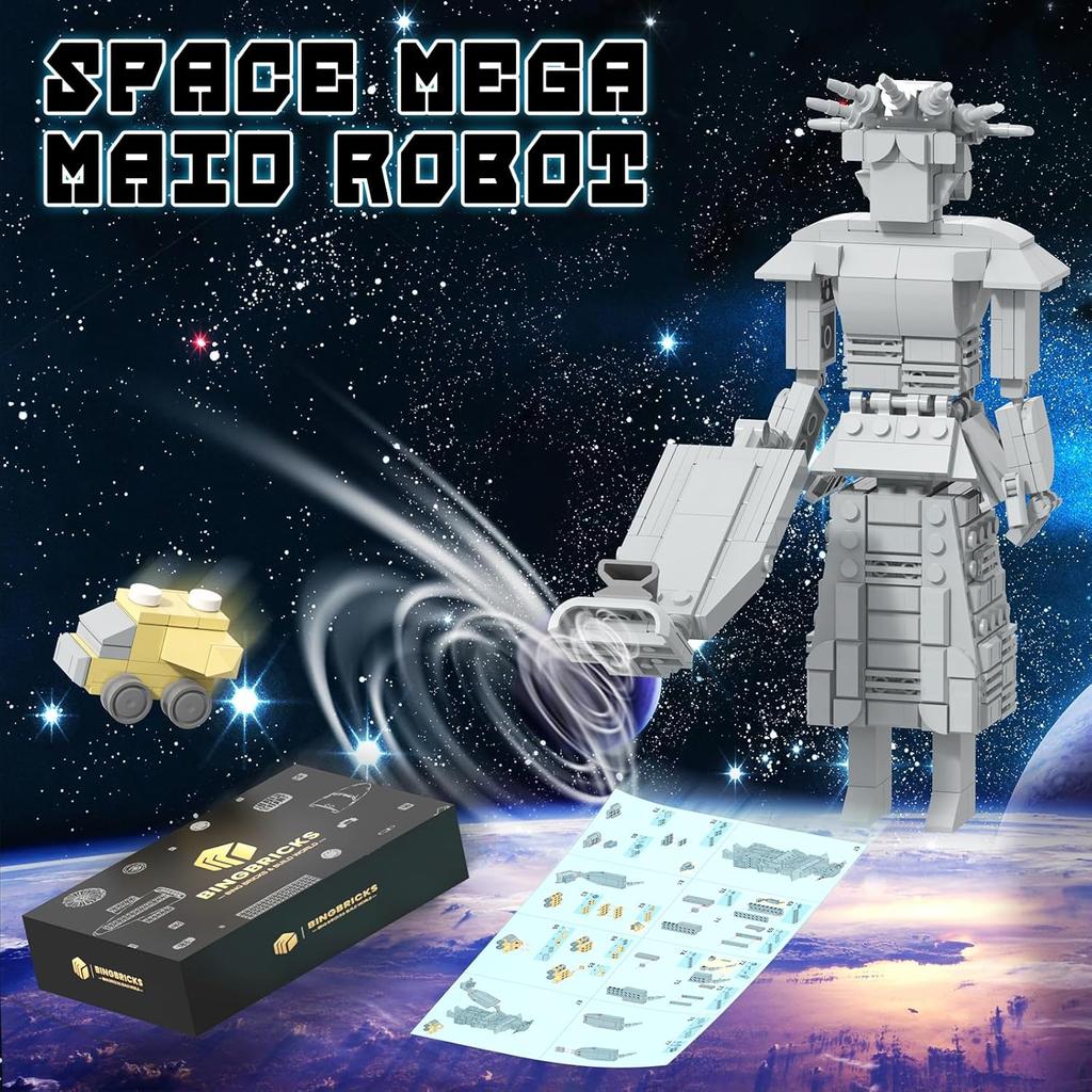 Space Mega Maid Roboter Bausteine Spielzeug Spaceballs Battle Mech Modell Spielzeugset Geschenk für Halloween Weihnachten 362 Teile