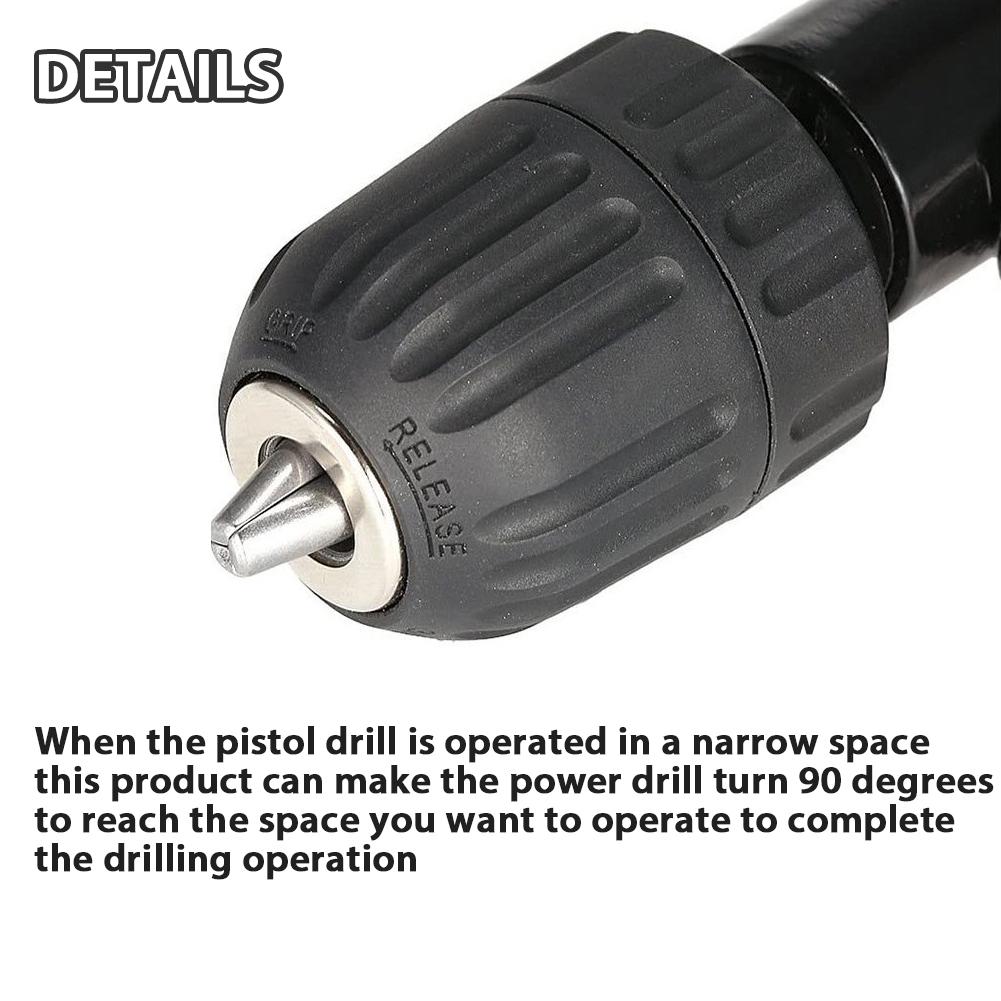 Right Angle Adapter For Electric Drills Right Angled Keyless Drill Chuck For Home House Improvement