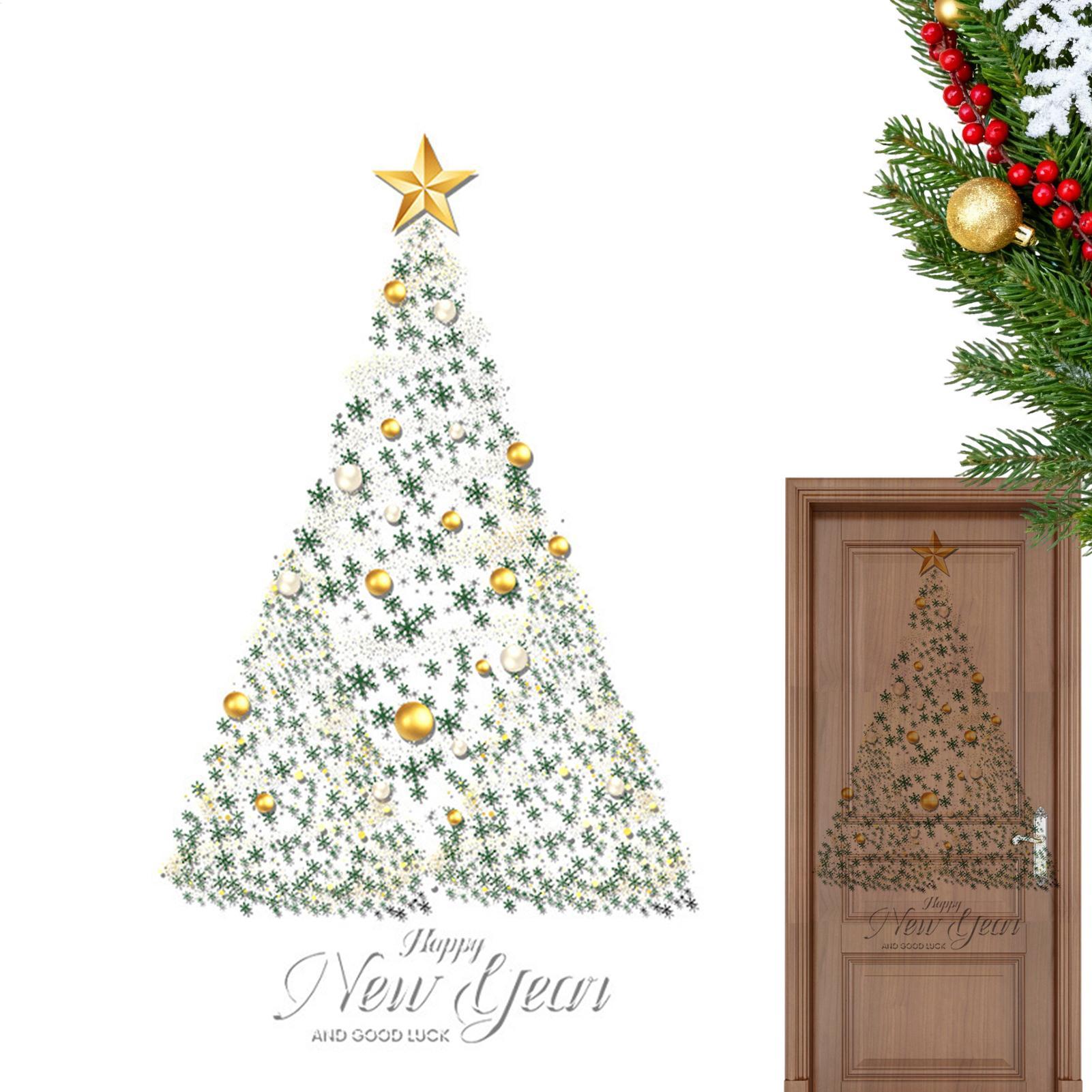 

Christmas Tree Static Window Stickers Reusable Double-sided Sticker 40x65CM Christmas Tree Decoration For Glass Door & Window CHINA