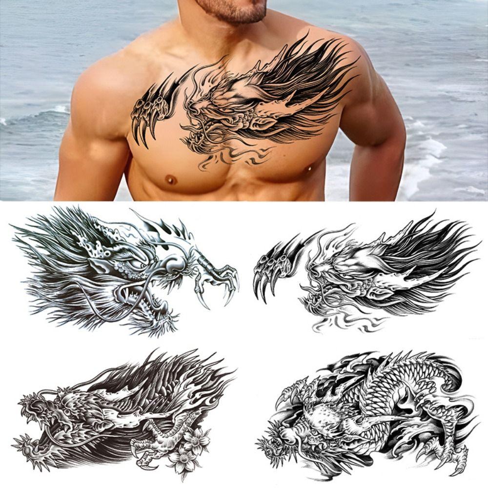 

Long Lasting Cross Chest Tattoo Eye Pattern Flower Temporary Tattoos Women style 2