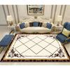 European Luxury Golden Rugs for Living Room Home Marble Bedroom Decor Large Size Carpet Coffee Table Non-slip Mat