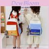 Adorable Colorful Canvas Backpack For Boys And Girls With Letter Design Ideal For Kindergarten