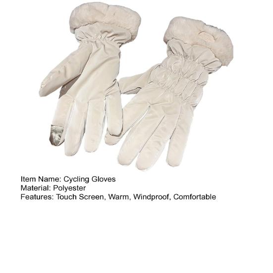 Winter Touch Screen Cycling Gloves For Women Thick Windproof Ski Snow Mittens