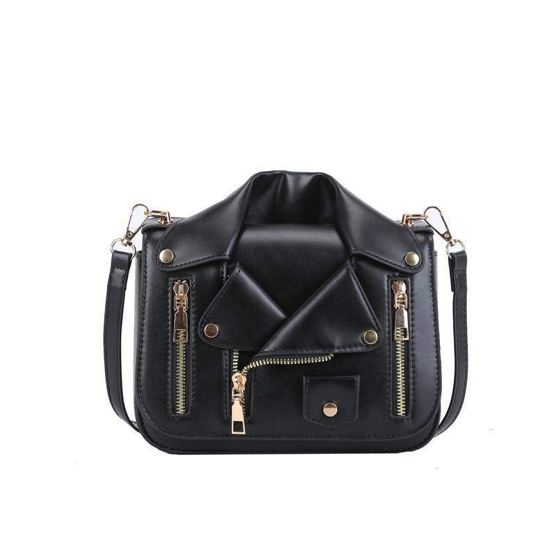 Personalized Rivet Leather Jacket Bag 2025 New Korean Version Fashion Candy Color Foreign Style Women's Shoulder Small Square Bag Pu