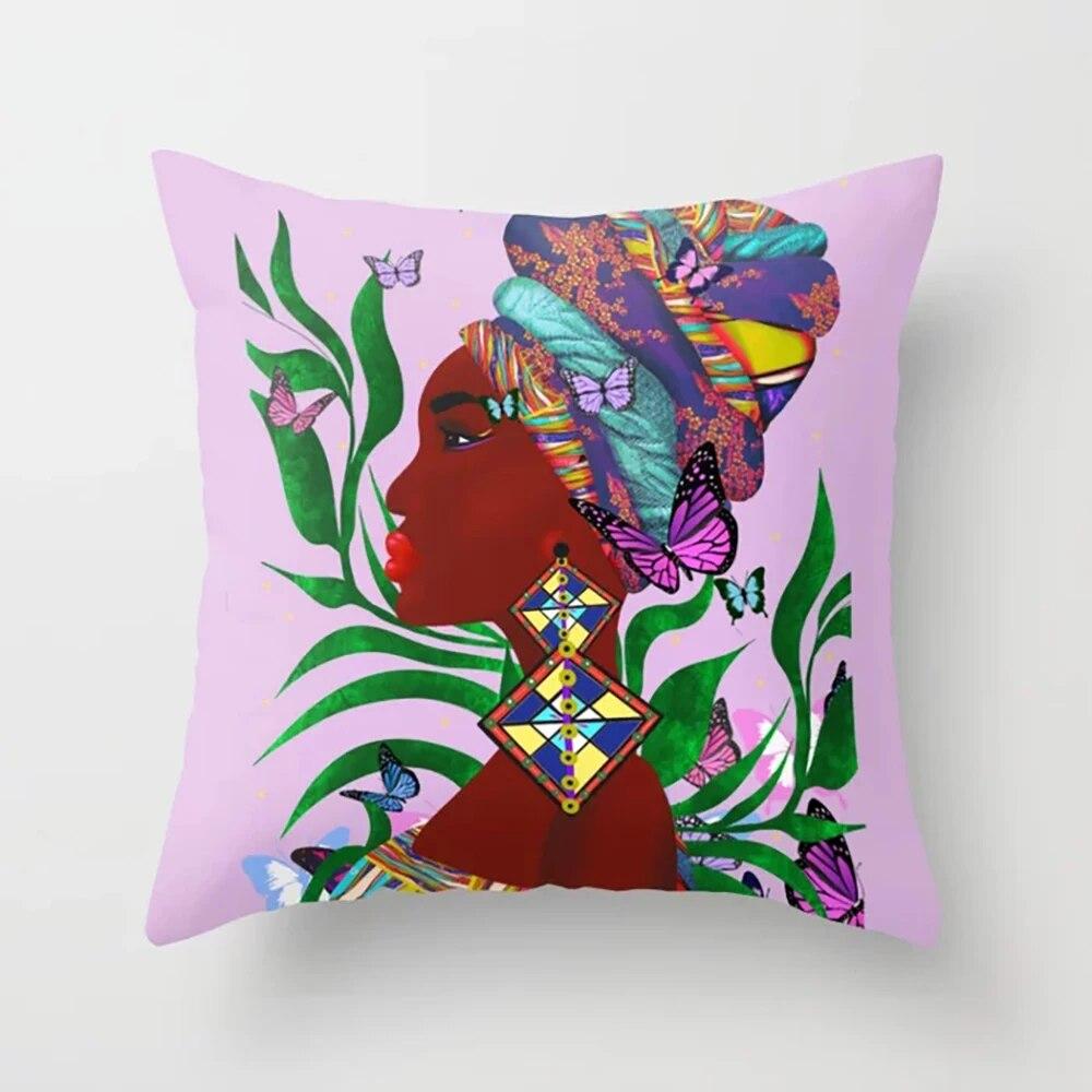 Heimdekoration Kissenbezug Schlafzimmer Wohnzimmer Ölgemälde Blumenmuster Gedruckt