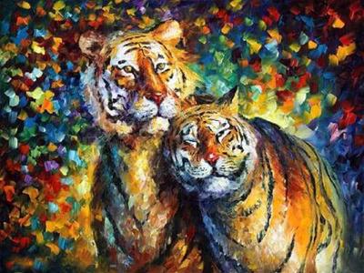 Strass Ricamo Ricamo Artigianato Pittura Dolcezza Tigre Siberiana Ricamo Diamante