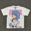 New Century Evangelion Anime Ayanami White Retro Summer New Unisex Casual Cotton Tshirt