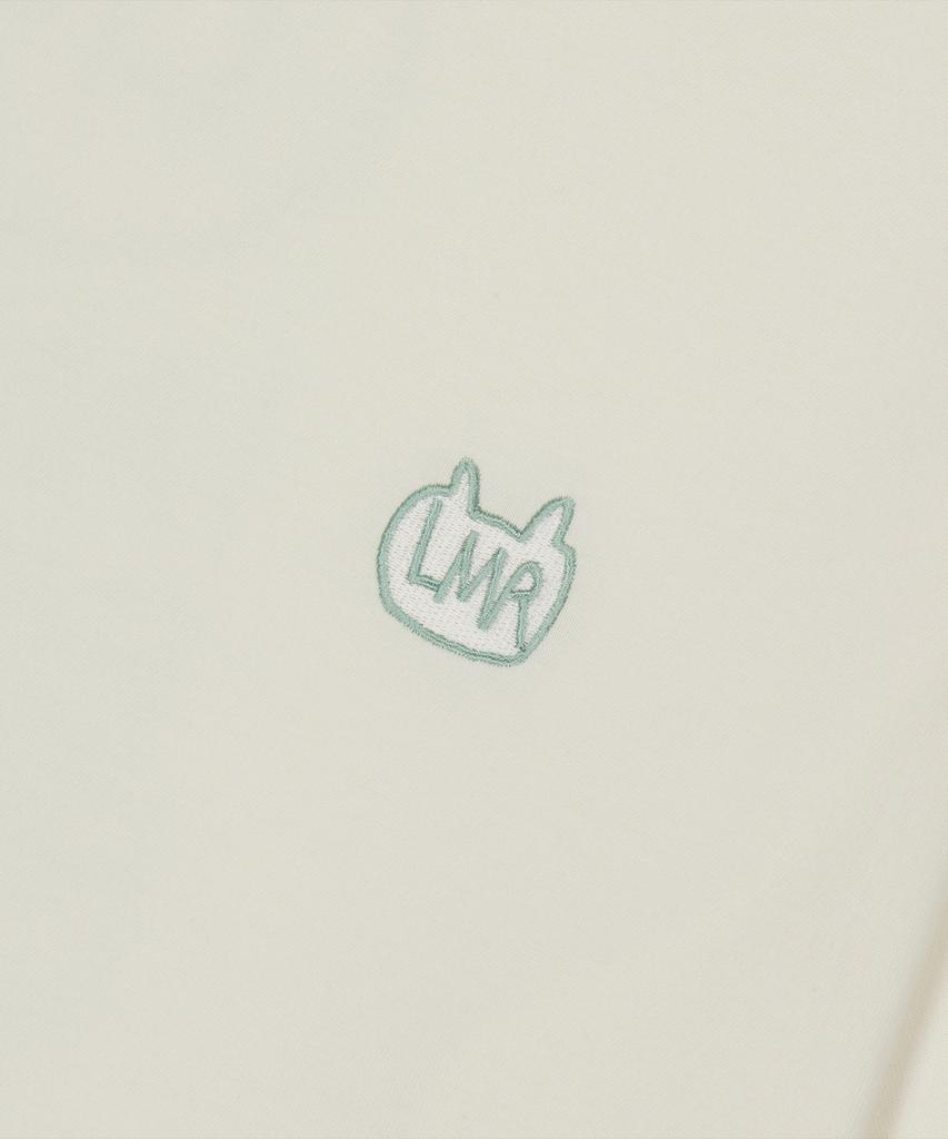 LMR Symbol Embroidered Logo Drawing T-Shirt Cream