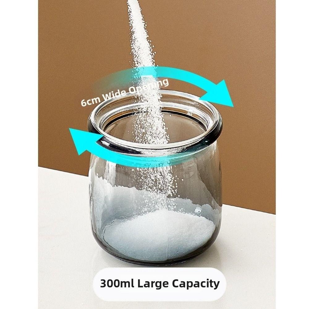 Retractable Spoon Glass Seasoning Bottle Moisture Proof Salt Storage Box Spice Container Home Use