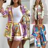 Europäischer Stil Mode Schlanke Passform Druck Damen Blazer