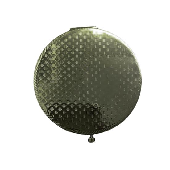 Retro Matt Runder Taschen-Make-up-Spiegel Tragbarer Doppelseitiger Klappvergrößerungsspiegel