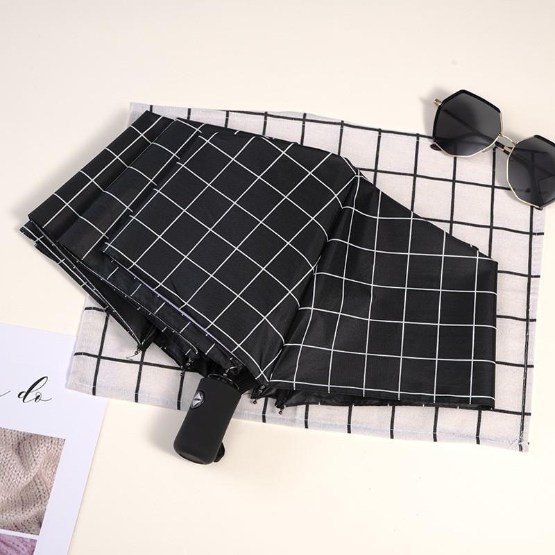 Automatic Manual Folding Umbrella Sun Rain Protection UPF50 Black Coating Cartoon Design 8-Rib Lightweight Adult