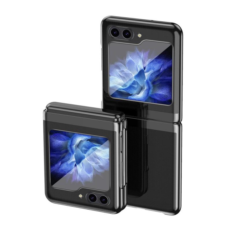 Slim Transparent Flip Phone Case Galaxy Z Flip5 6 With Kickstand Shockproof TPU PC Hybrid Cover