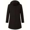Autumn Winter Men's Thickened Padded Wool Hooded Overcoat, Fake Two-piece Mid-length Warm Parka Jacket