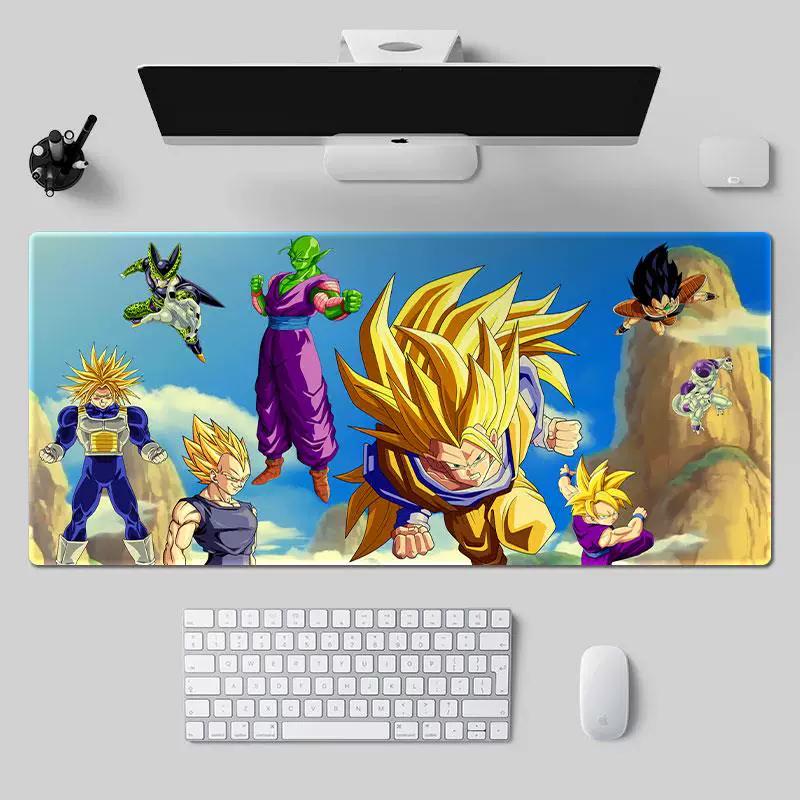 Japanese Dragon Ball Z Leather Mouse Pad Large Son Goku Cartoon Animation Hot Blood Vegeta Turtle Fairy Dragon Animation Table Mat Waterproof
